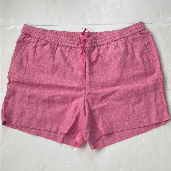 Talbots Pink and Beige/Tan Shorts Linen Relaxed Fit 3X Petite Set of 2 Bundle - Picture 3 of 15